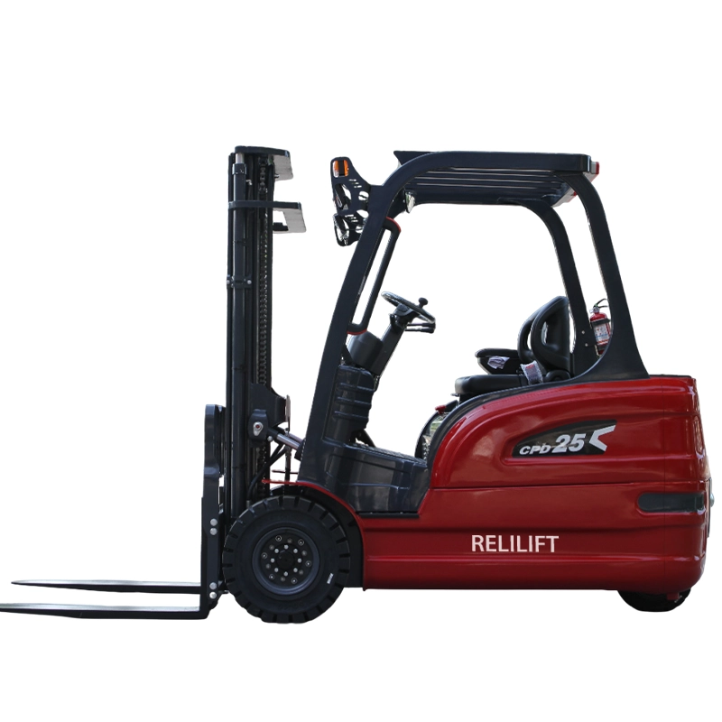 2.5 ton 3 wheel electric forklift narrow aisle warehouse