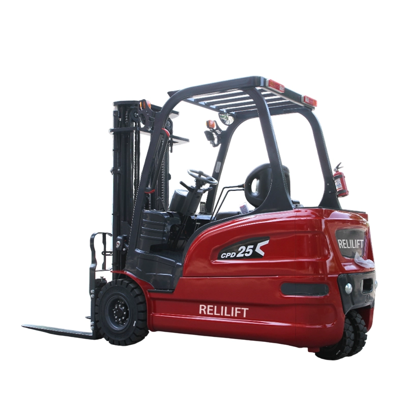 2.5 ton 3 wheel electric forklift solid tire wide view mast