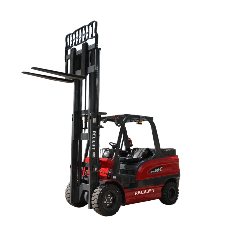 5 ton electric forklift with thickened steel mast design