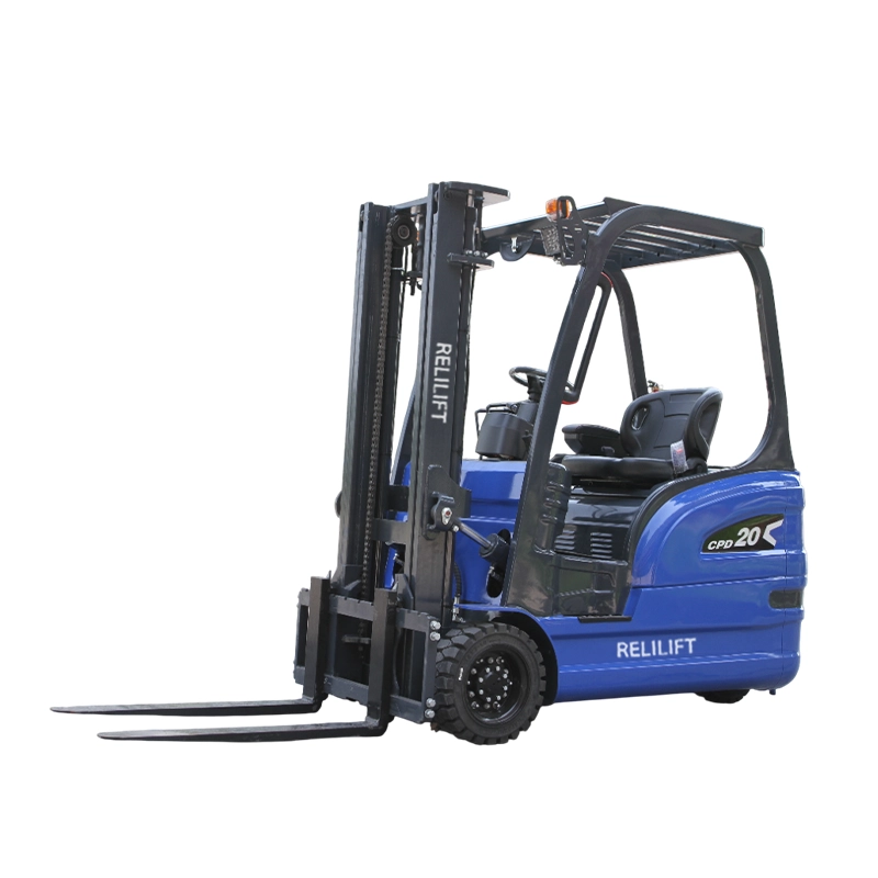 electric forklift 2ton 3wheel small turn narrow warehouse