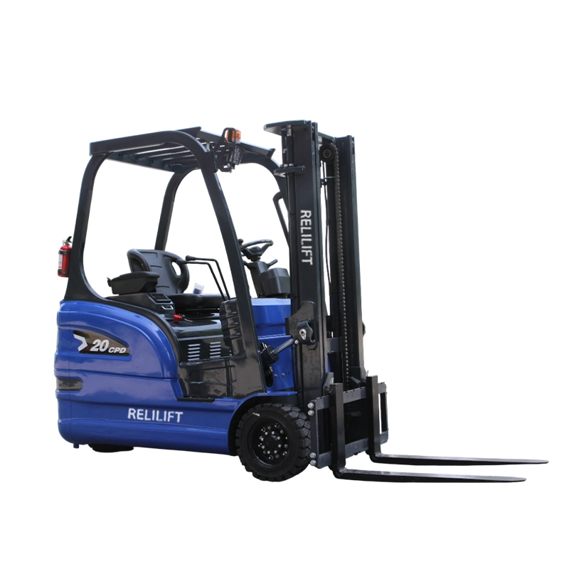 low noise electric forklift 2ton 3wheel workshop stable lift