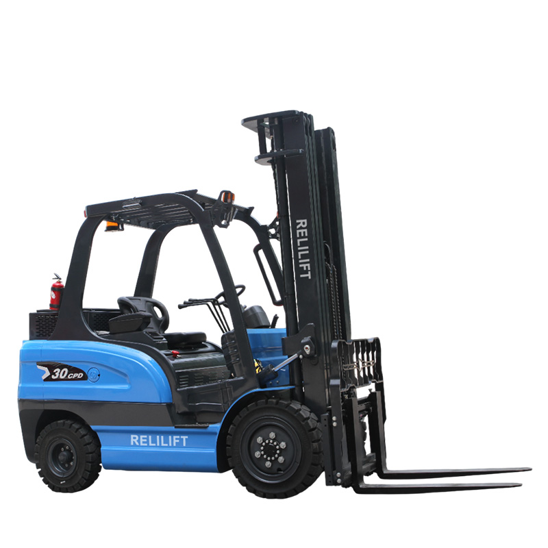 low noise electric forklift 3t small indoor workshop lifting